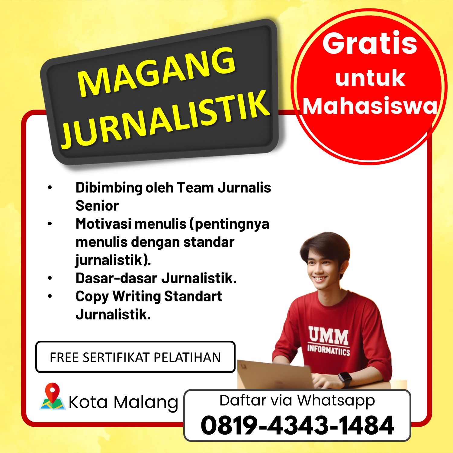 Program Menulis Berita Mahasiswa di Malang: Kreatif dan Informatif