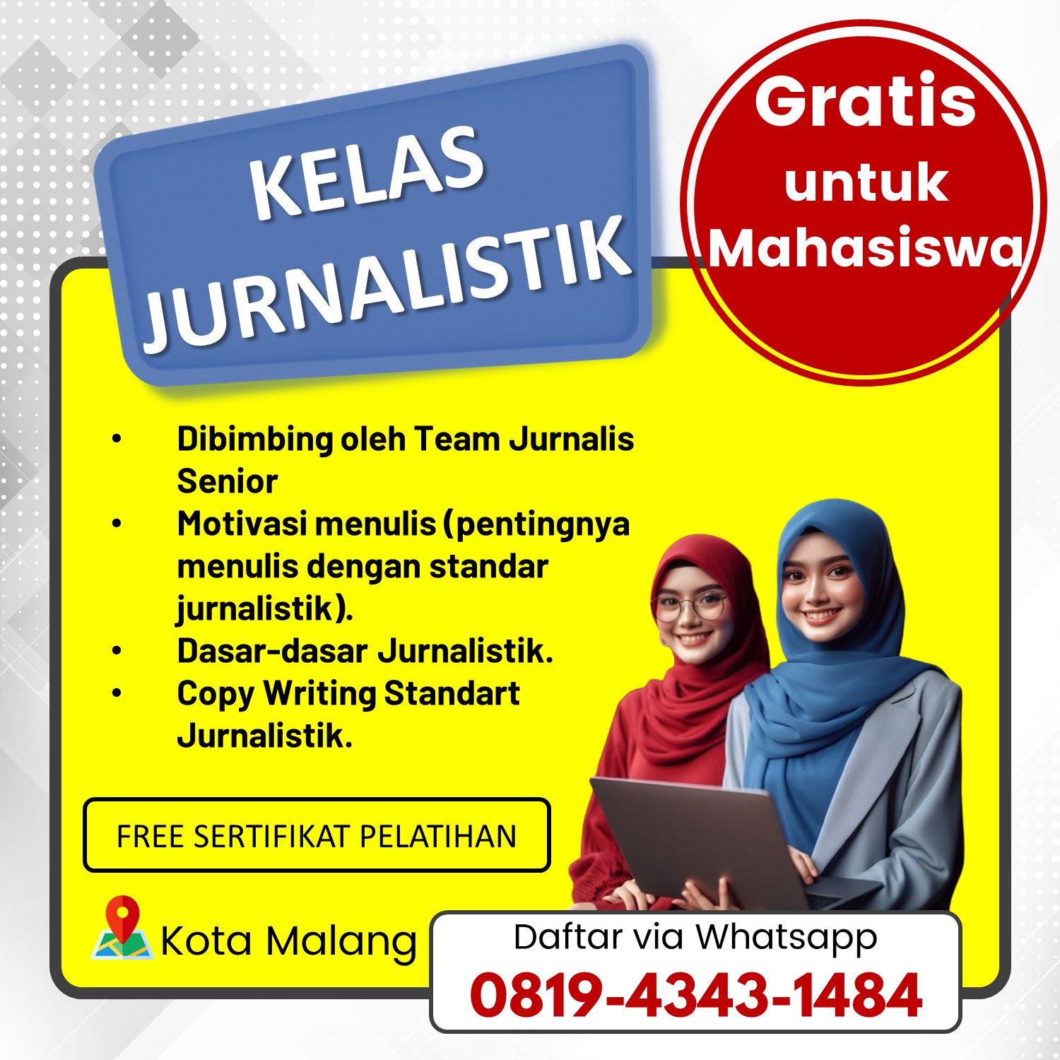 Kursus Menulis Jurnalistik di Malang untuk Semua Tingkat