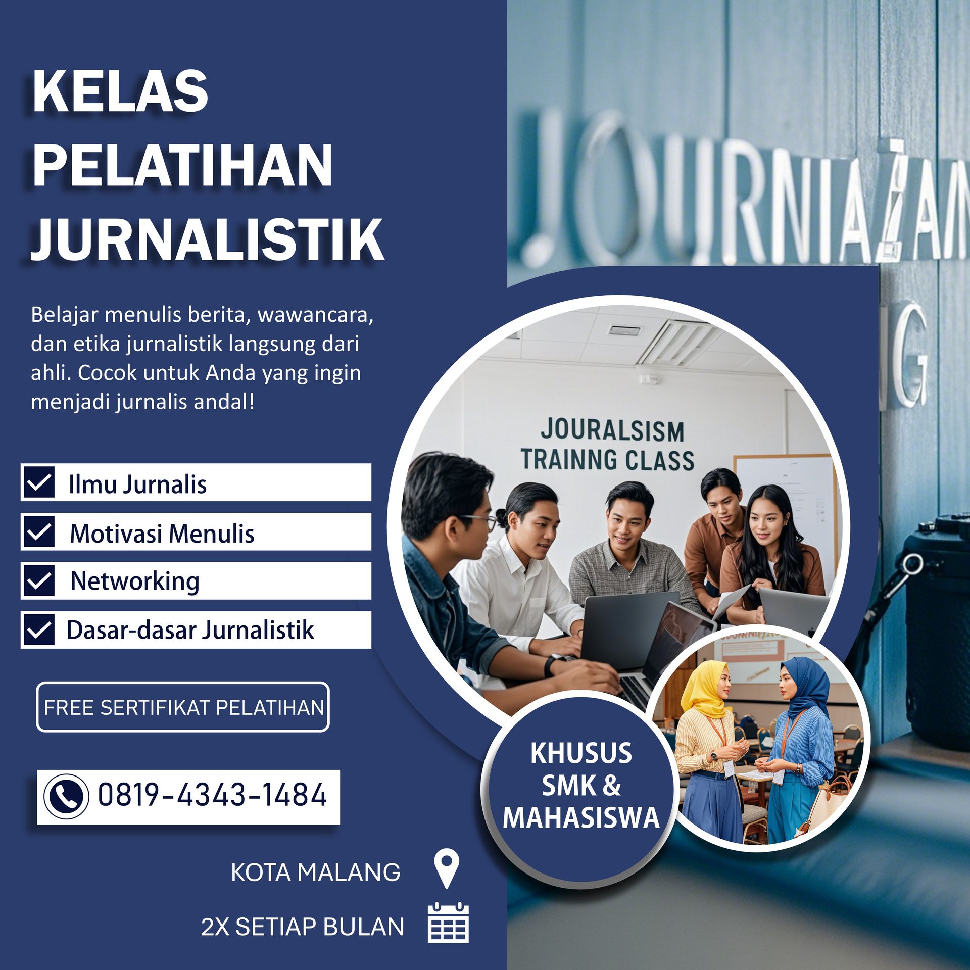 Kursus Singkat Jurnalistik di Malang, Tingkatkan Skill Cepat